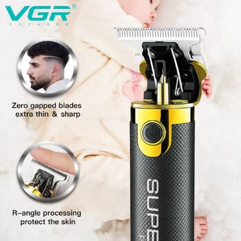 VGR Hair Trimmer Professional Hair Cutting Machine Barber Cordless Haircut Machine Hair Clipper Metal Trimmer for Men V-082