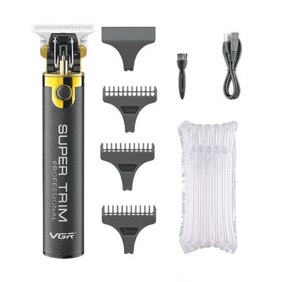 Mașină de tuns VGR Mașină de tuns profesională Mașină de tuns fără fir pentru bărbați Mașină de tuns din metal pentru bărbați V-082