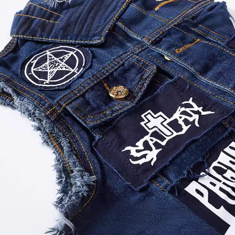 Ljetni muški lagani traper prsluci Modni hip hop ulični traperice Jakna bez rukava Muški punk party traper prsluci