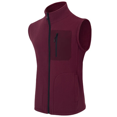 Muški jesenski zimski prsluk od polarnog flisa čiste boje s višestrukim džepovima, debela topla jakna, otporna na hladnoću, Dropshipping