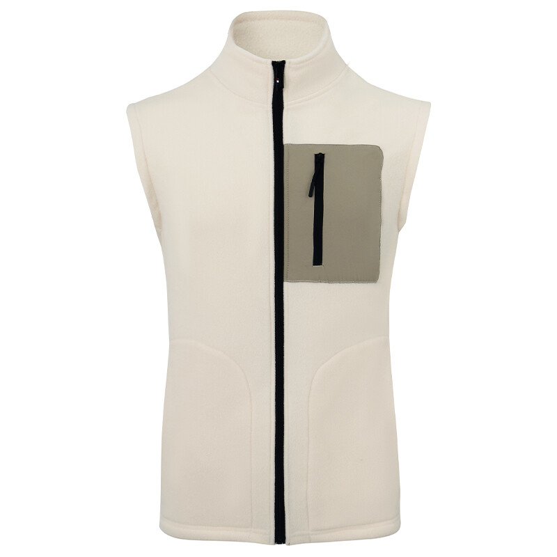 Muški jesenski zimski prsluk od polarnog flisa čiste boje s višestrukim džepovima, debela topla jakna, otporna na hladnoću, Dropshipping