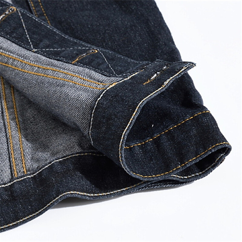 Crna muška jeans jakna bez rukava Korejski prsluk Muški pamuk Slim Fit Hip Hop Streetwear Poderani traper prsluk Oversize 6XL