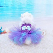 Haljina za kućne ljubimce Hemlines Odjeća za kućne ljubimce Prekrasna fina izrada Poliester Dekorativna paperjasta za svaki dan