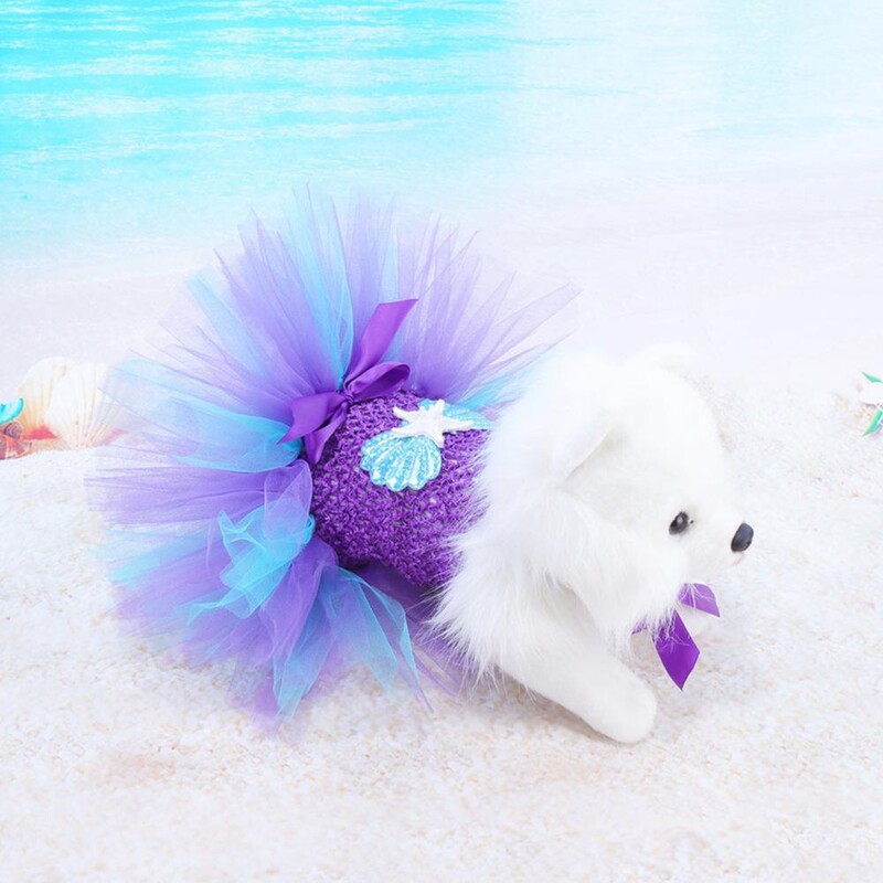 Haljina za kućne ljubimce Hemlines Odjeća za kućne ljubimce Prekrasna fina izrada Poliester Dekorativna paperjasta za svaki dan