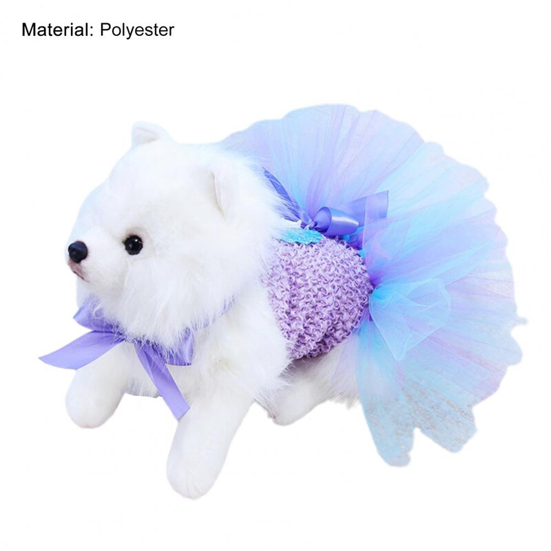 Haljina za kućne ljubimce Hemlines Odjeća za kućne ljubimce Prekrasna fina izrada Poliester Dekorativna paperjasta za svaki dan