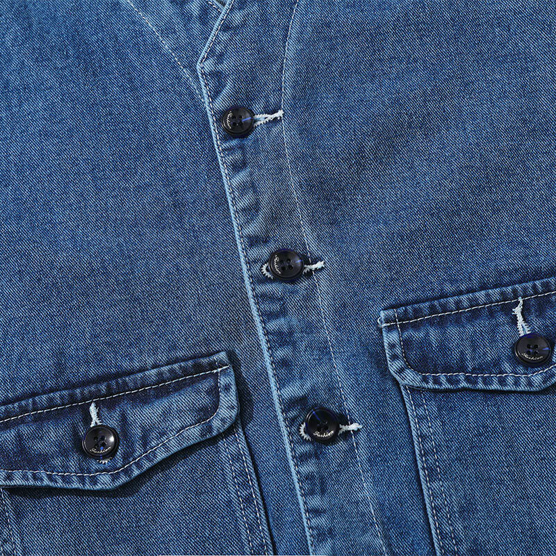 Traper prsluk Muška jakna Proljeće Jesen Jeans jakna Dizajn V-izreza Korejski prsluk Široka ležerna modna Muška odjeća za sve stilove