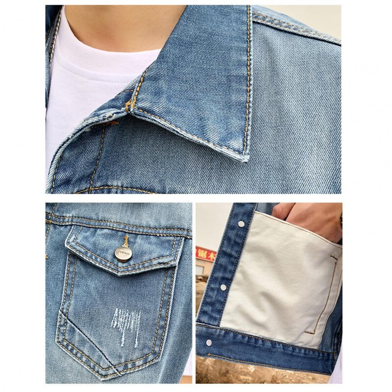 Muški traper prsluci 2023. proljeće ljeto poderane traperice s dugim rupama prsluk modna ležerna jakna bez rukava gornja odjeća