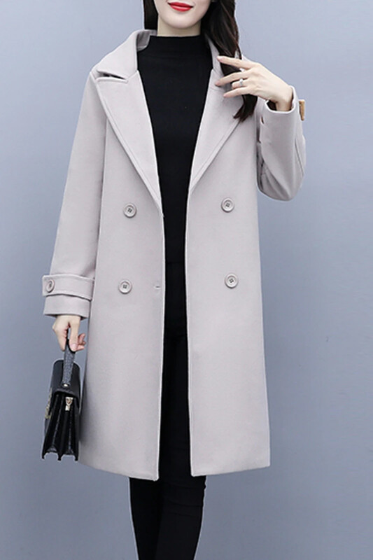 2024 Νέο γυναικείο μάλλινο παλτό Κορεατικής έκδοσης Κοστούμι γιακά ψηλό παλτό στυλ Hepburn Γυναικείο κομψό, ευέλικτο μάλλινο παλτό