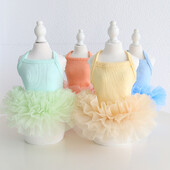 Koerte ja kasside kleit Vest Ballett kohev seelik Disain Lemmiklooma kutsika seelik Kevad/suvi riided Riietus 5 suurust 4 värvi