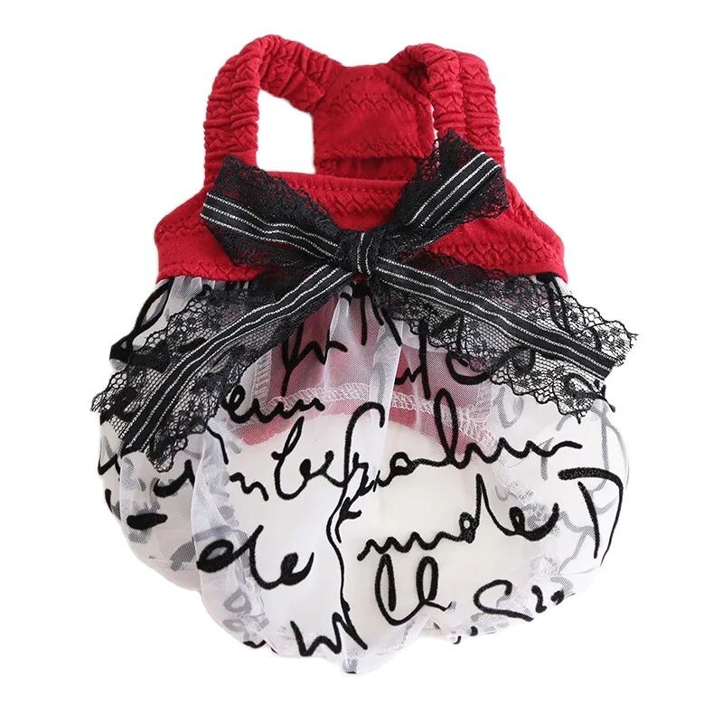 Nova haljina za pse i mačke Tutu s dizajnom čipke i mašne, suknja za štene za kućne ljubimce, odjeća za proljeće/ljeto, 5 veličina