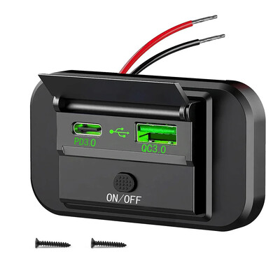 Utičnica za punjač Auto punjač Auto elektronika ABS DC 12V-24V Zeleni PD+QC3.0 QC3.0+PD3.0 Automobili za većinu 12V/24V vozila