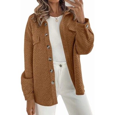 2024. Nova ženska jakna s dugim rukavima s polo ovratnikom jesen i zima, široka, udobna, svestrana, popularna, elegantna, modna majica