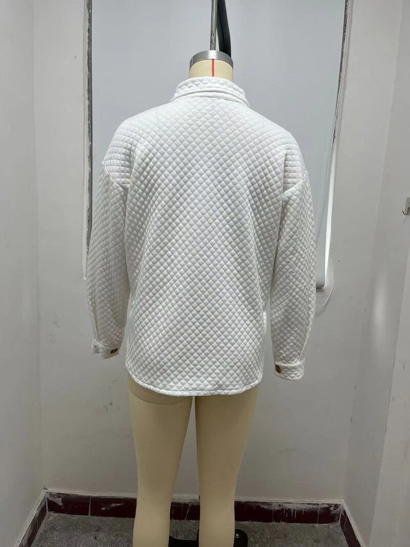 2024. Nova ženska jakna s dugim rukavima s polo ovratnikom jesen i zima, široka, udobna, svestrana, popularna, elegantna, modna majica