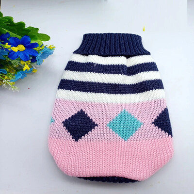 Jõulud Vintage koerakampsunid Pühade põhjapõdrapunane südamestiilis koerariided uusaasta pehmed kutsikakampsunid soojad lemmikloomade kampsunid S-le