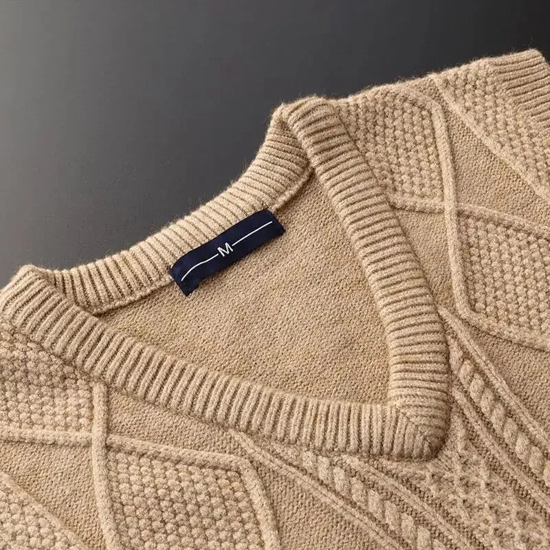 Muška odjeća, prsluk, prsluk, pleteni pulover s v-izrezom, muški argyle jednobojni pamuk bez rukava, novo u replici A visoke kvalitete