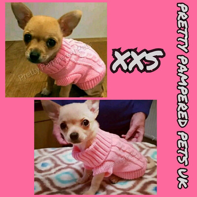 XXXS kis kölyökkutya kötött pulóver Tea csésze Chihuahua kiskutya kutya méret Ruhák Yorkie máltai kisállat jumper XXXSmall XXS macska cica kabát