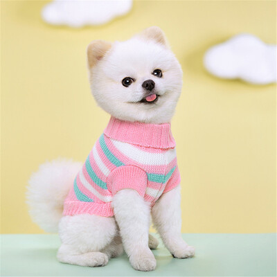 1 buc. pulover tricotat, confortabil, cald și elegant, potrivire confortabilă, design de modă, previne hainele de vreme rece pentru câinii de talie mică