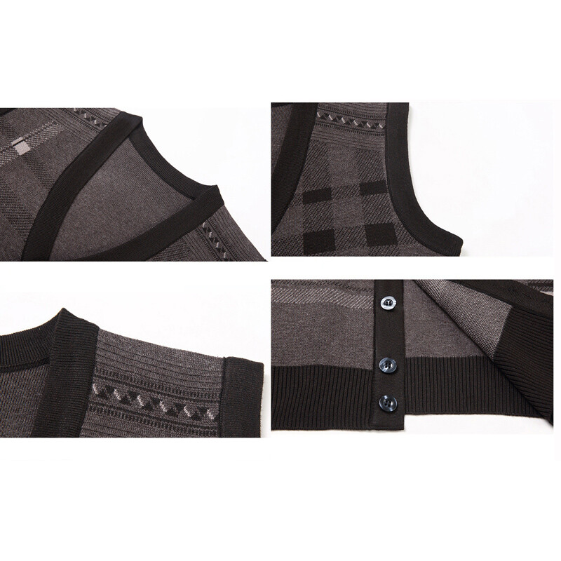 BROWON brend Muški pulover Vest Ležerni modni uski kardigan veste za muškarce Jesen i Zima Muška odjeća bez rukava s V-izrezom