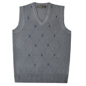 Vrhunski novi jesensko-zimski modni brend dizajnerski džemper prsluk pleteni muški pulover s V izrezom bez rukava ležerna muška odjeća A97