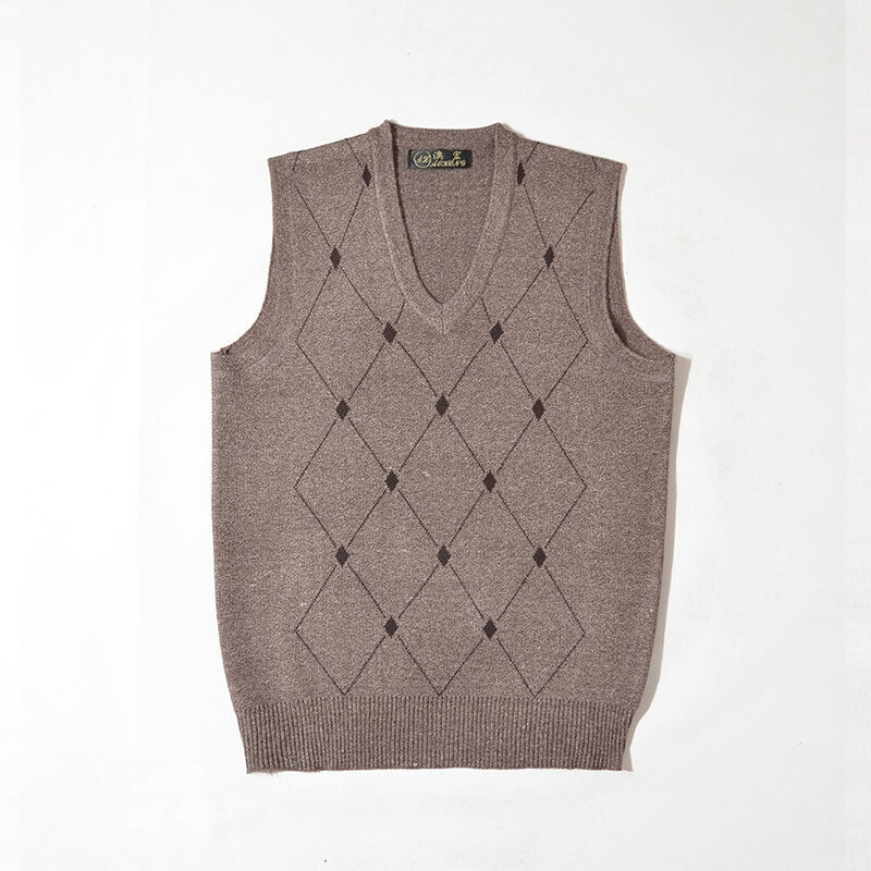 Vrhunski novi jesensko-zimski modni brend dizajnerski džemper prsluk pleteni muški pulover s V izrezom bez rukava ležerna muška odjeća A97