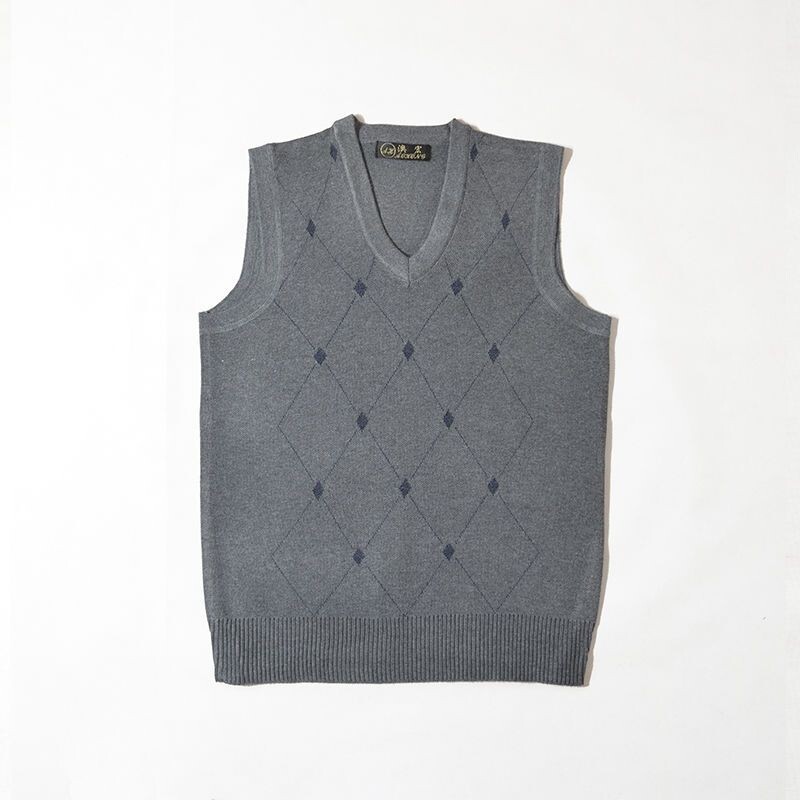 Vrhunski novi jesensko-zimski modni brend dizajnerski džemper prsluk pleteni muški pulover s V izrezom bez rukava ležerna muška odjeća A97