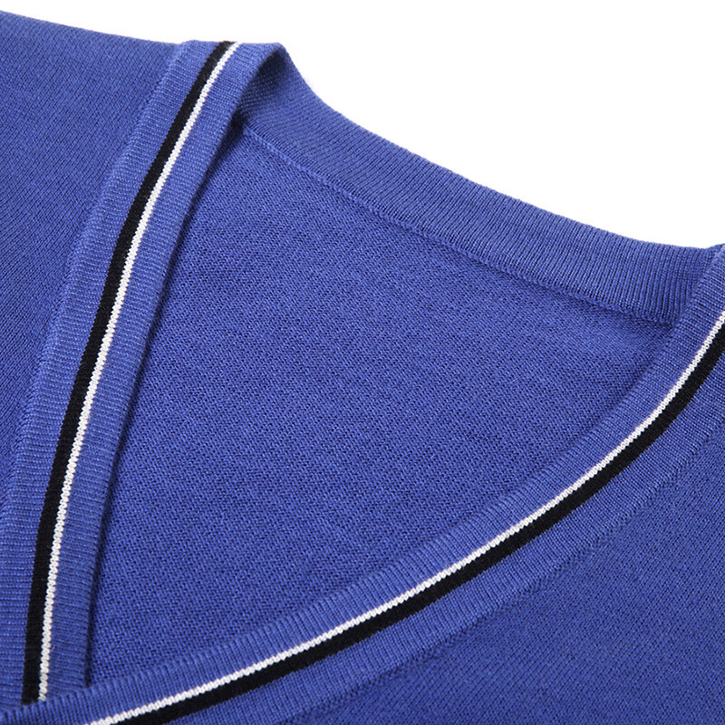 Muški pleteni prsluk Vuneni pulover Kardigan bez rukava s gumbima V izrez Jednobojna ležerna moda Basic za jesen zimu 00014