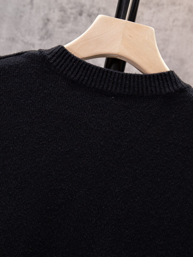 ShiSho оригинален мъжки раиран универсален домашен ежедневен базов удобен есенно-зимен топъл плетен пуловер с V-образно деколте