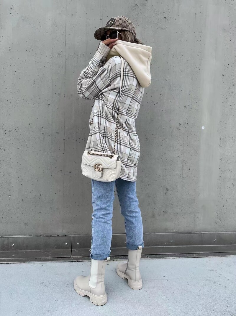 2024 Есенни дамски якета с джоб с капаци и копчета отпред с дълъг ръкав, дамско палто със сваляща се риза с качулка, зимна елегантна