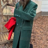 Y2K, toamnă, velur, amestecuri calde, haine pentru femei, largi, la două piept, jachete solide, iarnă, coreeană, elegantă, groasă, lungă