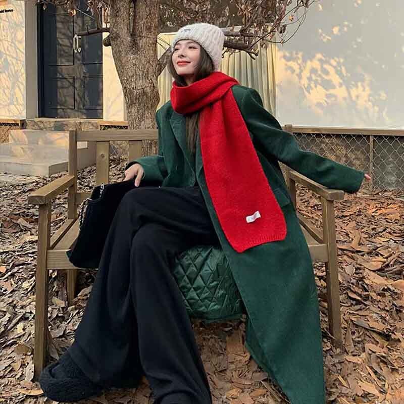 Y2K, toamnă, velur, amestecuri calde, haine pentru femei, largi, la două piept, jachete solide, iarnă, coreeană, elegantă, groasă, lungă