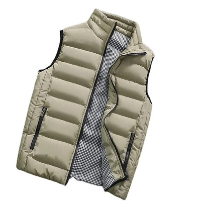Vestă pentru bărbați Vestă antivânt Jachetă pentru bărbați Vestă fără mâneci Jachetă de iarnă Jachetă ocazională bărbați din bumbac Vestă caldă îngroșată Gilet gros