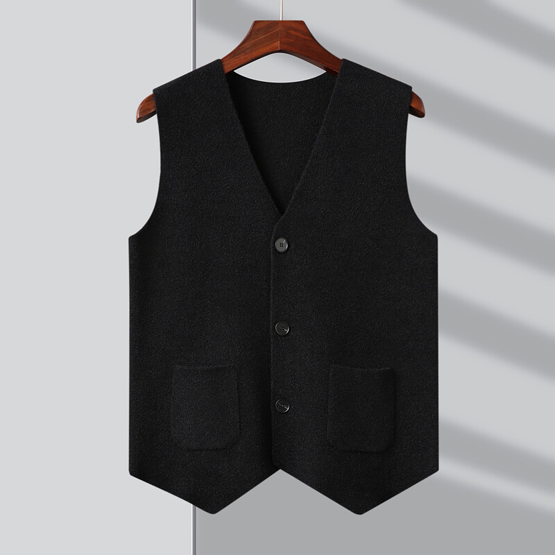 Vrhunski novi jesenski modni brend Slim Fit pleteni kardigan džemper prsluk Muška vintage zimska vunena ležerna muška odjeća bez rukava