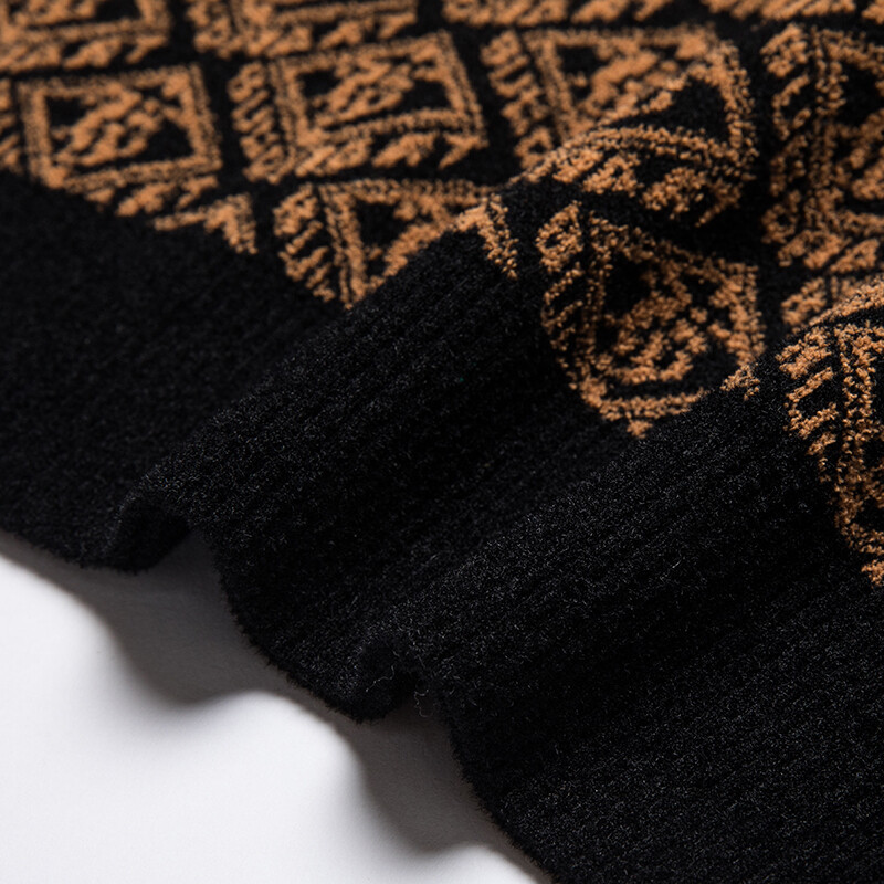 Ανδρικό 14% μάλλινο πλεκτό πουλόβερ πουλόβερ αμάνικα Argyle μοτίβα ρετρό vintage για το φθινόπωρο χειμώνα V λαιμόκοψη 00946