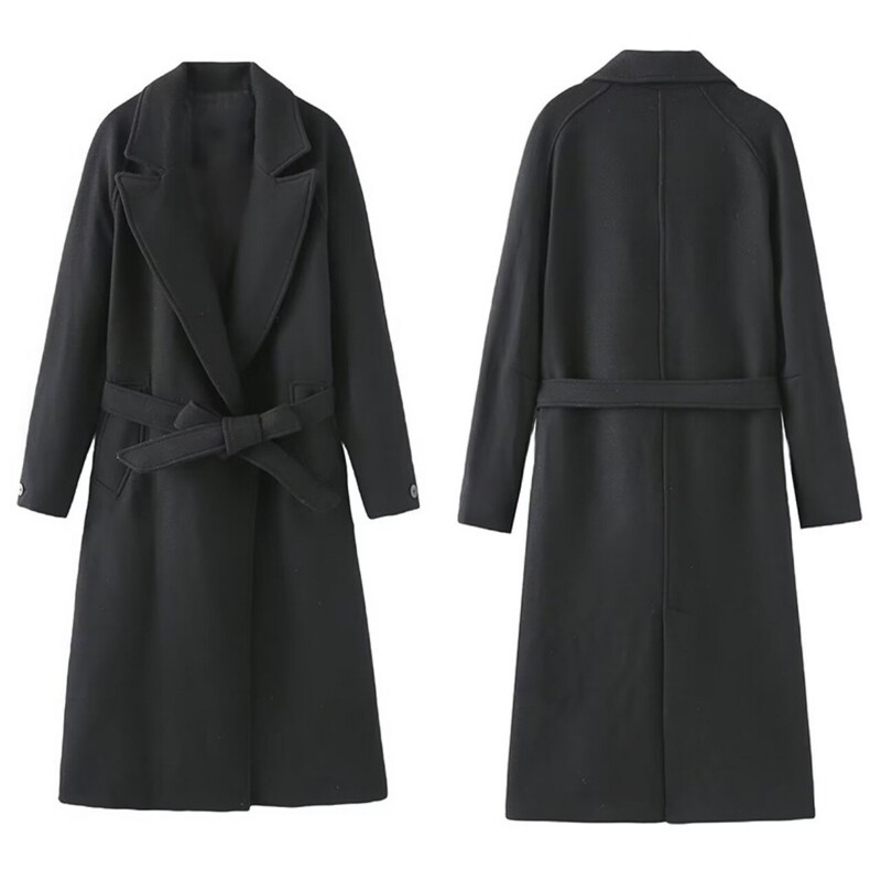 2024. Europa i Sjedinjene Države proljeću novog francuskog temperamenta osobnosti modni neutralni kaput od tvida do struka