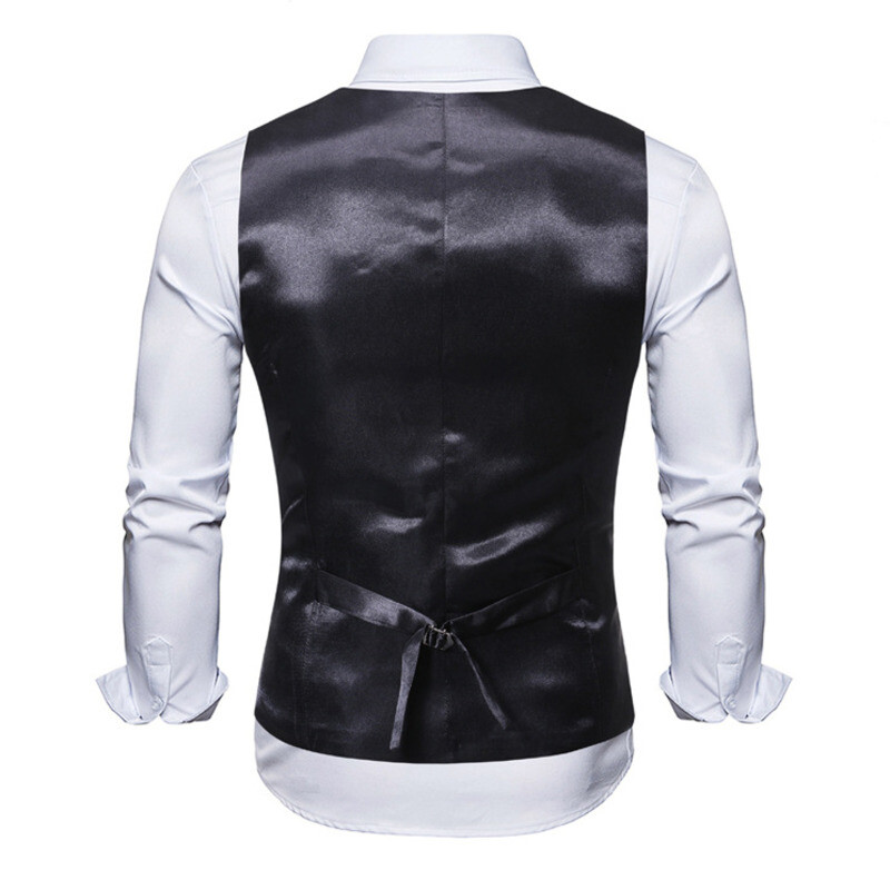 #4845 Zlatno srebrni prsluk Muško odijelo Muški prsluci s dvostrukim kopčanjem V-izrez Vintage svjetlucavi printani muški prsluci Regular Fit Blazer prsluk