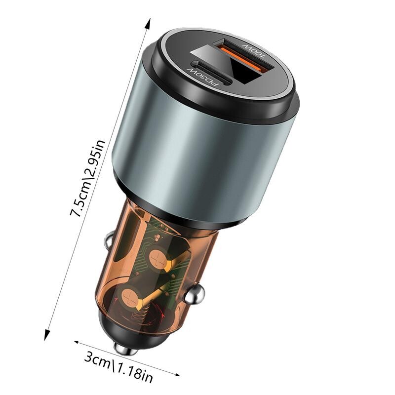 Autolaadija 100 W telefoni USB auto kiirlaadimisadapter Universaalne autolaadija port sigaretisüütaja rummu jaotur LED-ekraaniga