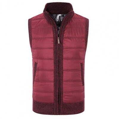 Muški zimski prsluk Deblji samostojeći ovratnik Zaštita za vrat bez rukava Mekani topli plišani kardigan Muški prsluk Zimski prsluk s elastičnim porubom