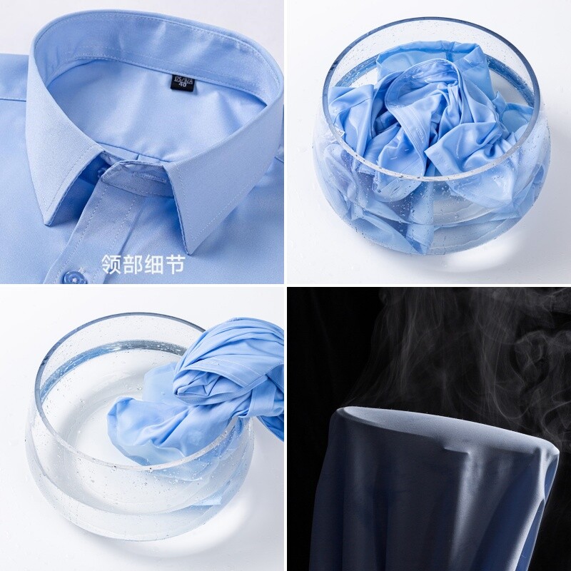 Kortsudevastased meeste särgid Lühikeste varrukatega Kleitsärgid Meestele Slim Fit Camisa Social Business Pluus Tasku Valge särk S-6XL 7XL