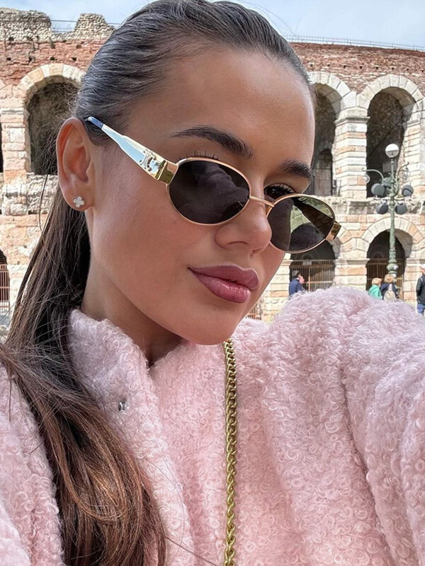 TARUXY Ružičasta kratka krznena jakna Kaput za žene jesen zima ležerna samostojeća ovratnica džep široka modna jakna dugih rukava gornji dio ženske