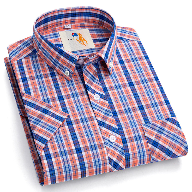 Novo u košulji veće veličine 8xl Modne korejske 100% pamučne košulje kratkih rukava za muškarce uske svečane košulje karirana havajska odjeća