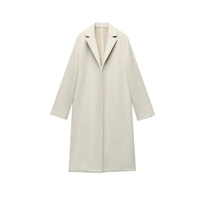 ZVRI nova ženska haljina 2024. Ženska haljina u europskom i američkom stilu nova moda ležeran temperament jednostavan kaput kaput vuneni kaput