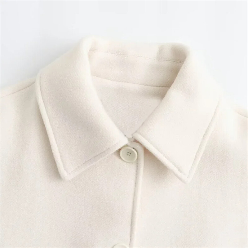 UNIZERA 2024 kevad uus naiste vabaaja mitmekülgne väike aromaatne stiilis klappkraega pikkade varrukatega lühike segatud mantel