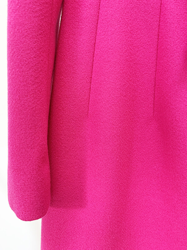 HIGH STREET Najnoviji modni dizajnerski kaput jesen-zima 2024. Ženski uski dugi kaput s mašnom od mješavine vune