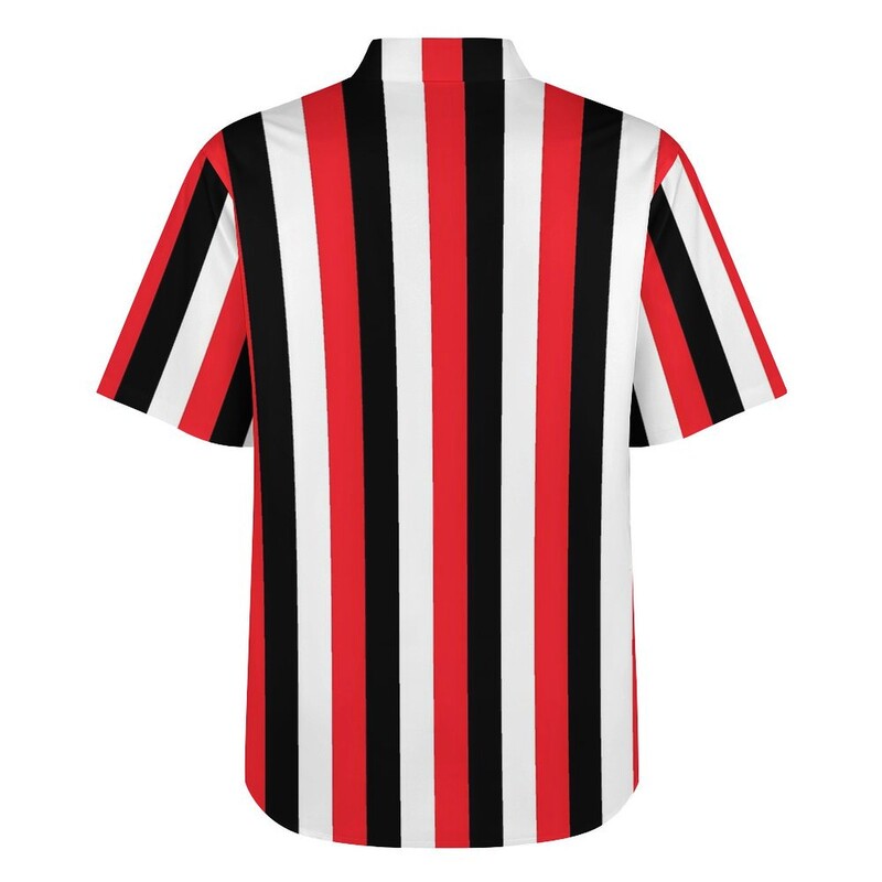 Vertikaalne punase musta ja valge triibuline rannasärk Meeste klassikalised vabaaja särgid Suvised lühikeste varrukatega tänavarõivad Suured pluusid