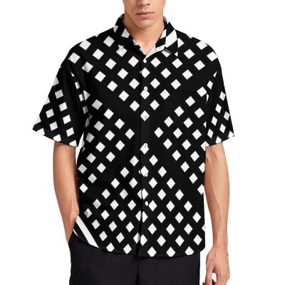 Ležerne košulje s okomitim prugama Košulja za plažu s crvenim i crnim prugama Hawaii Nove bluze Muške prilagođene veće veličine