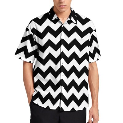 Ležerne košulje s okomitim prugama Košulja za plažu s crvenim i crnim prugama Hawaii Nove bluze Muške prilagođene veće veličine