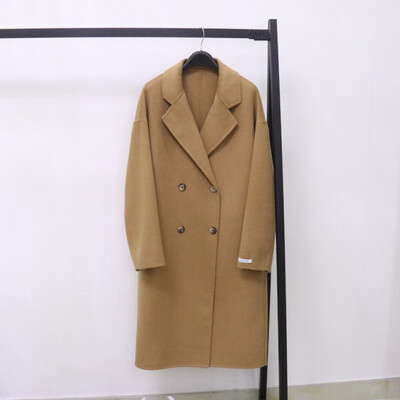 Jesenski vuneni kaputi 2024. Ženski dugi kaputi s otvorenim ovratnikom Ženski vintage vuneni kaput Veste Femme Topovi