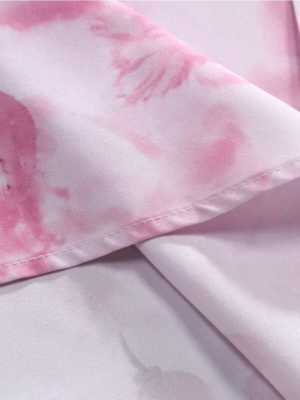 Ροζ Floral Print Beach Νέα Ανδρικά πουκάμισα Καλοκαιρινά Casual κοντομάνικα Χαβάης πουκάμισα για άνδρες Καθημερινά μπλουζάκια Ρούχα πάρτι