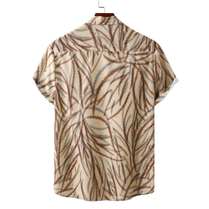 Originalna muška odjeća Muške svečane košulje i bluze Prugasta košulja Muška majica kratkih rukava Korejska popularna odjeća za plažu Tiki Havajski muški