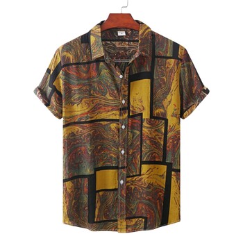 Луксозни оригинални мъжки ризи Oversize Shirt Man Fashion Beach Tiki Clothing Blouses Social T-shirts Hawaiian Polo Short Sleeve